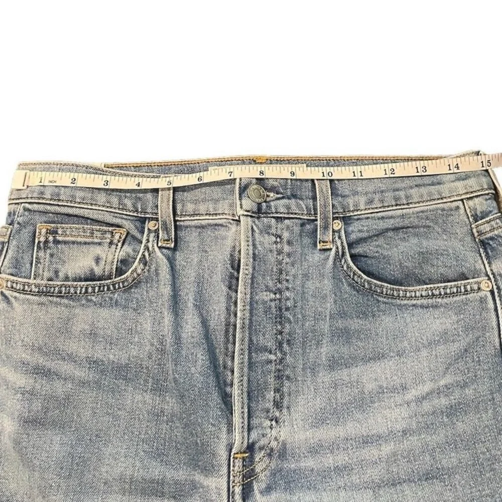 Frank & Eileen Monaghan Mom High Rise Button Fly Raw Hem Jeans Size 30 - Picture 10 of 12